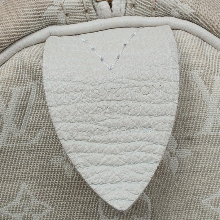 Pre Owned Louis Vuitton Dune Monogram Mini Lin Speedy 30