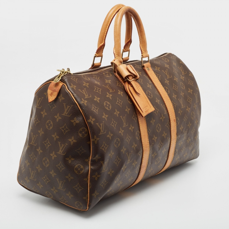 Pre Owned Louis Vuitton Monogram Canvas Keepall 45 Bag