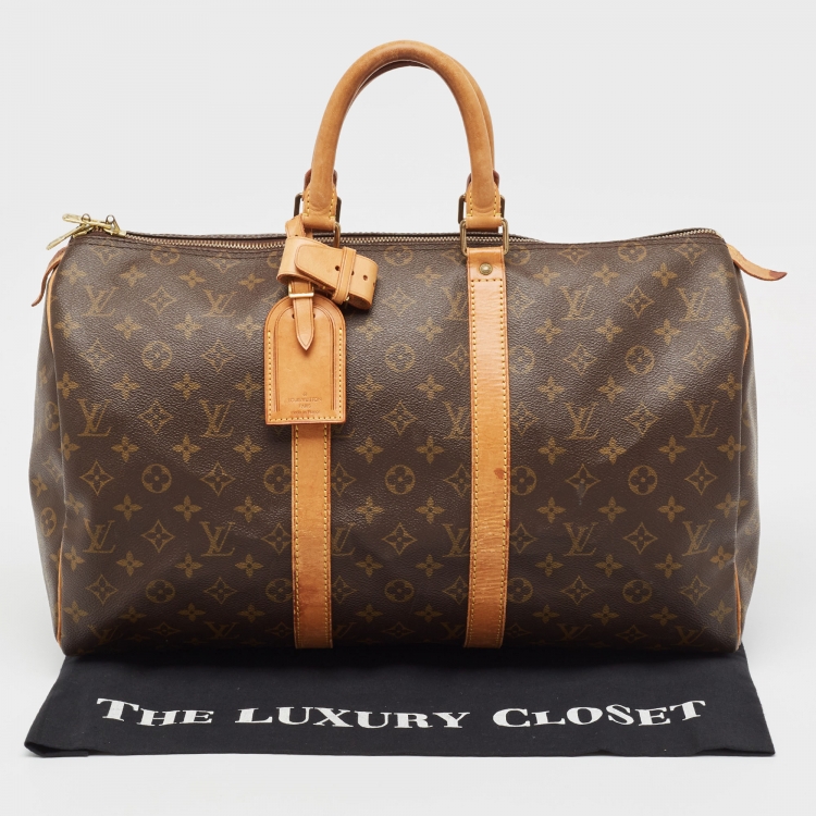 Pre Owned Louis Vuitton Monogram Canvas Keepall 45 Bag