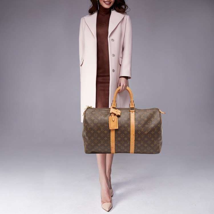 Pre Owned Louis Vuitton Monogram Canvas Keepall 45 Bag