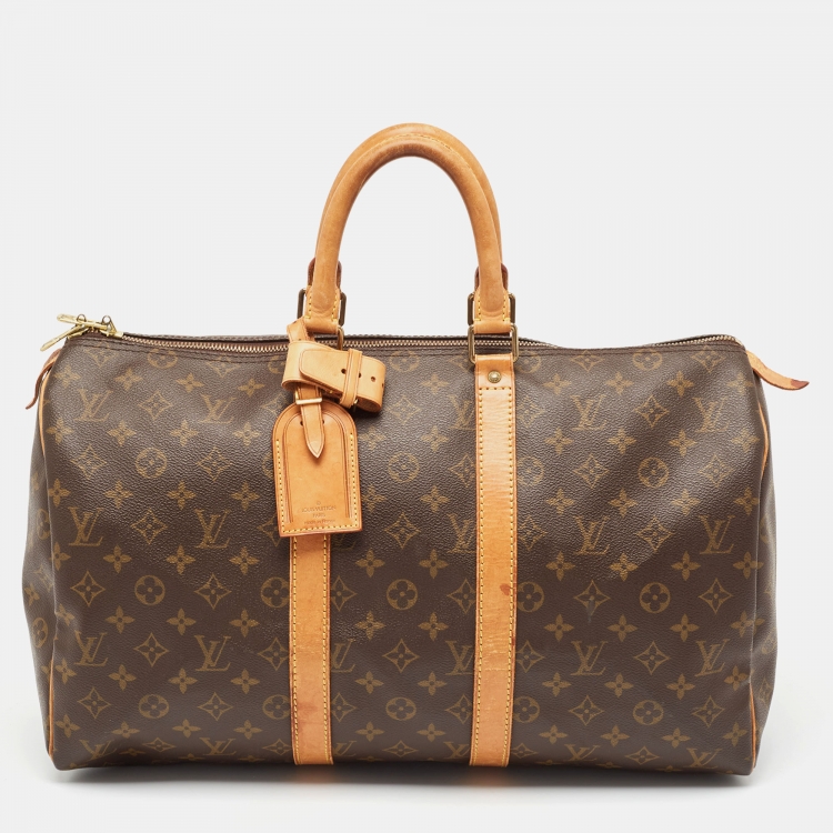 Pre Owned Louis Vuitton Monogram Canvas Keepall 45 Bag