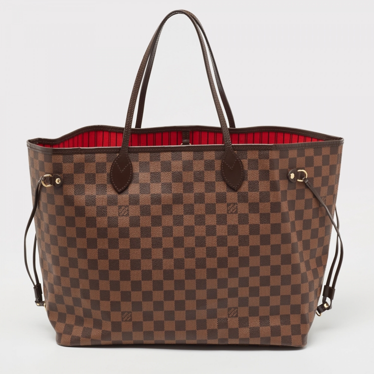 Pre Owned Louis Vuitton Damier Ebene Canvas Neverfull GM Bag