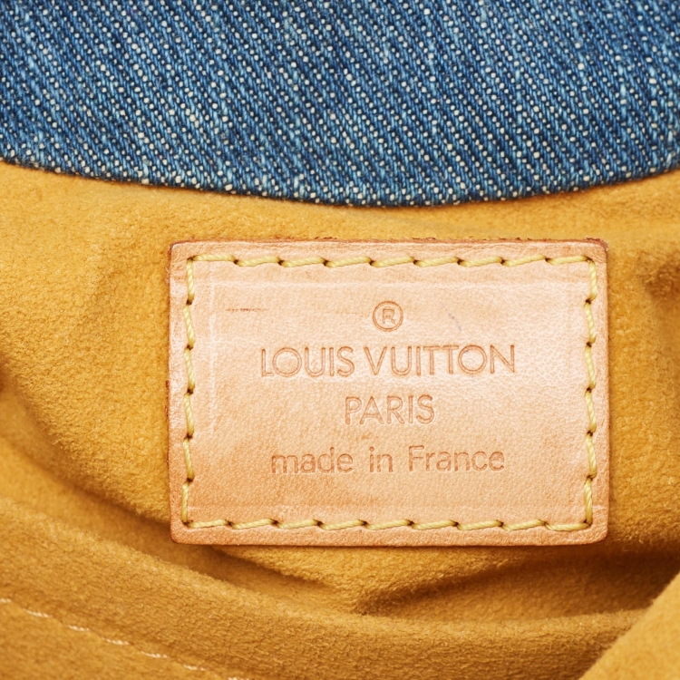 Pre Owned Louis Vuitton Blue Monogram Denim Pleaty Bag