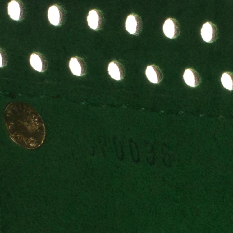 Pre Owned Louis Vuitton Green Monogram Perforated Canvas Limited Edition Speedy 30