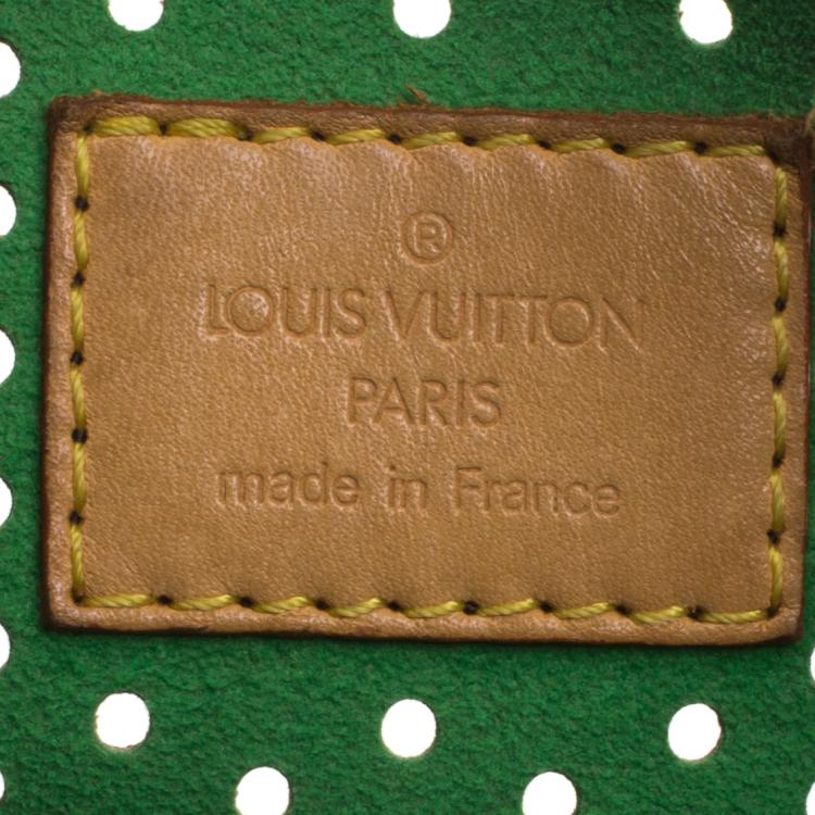 Pre Owned Louis Vuitton Green Monogram Perforated Canvas Limited Edition Speedy 30