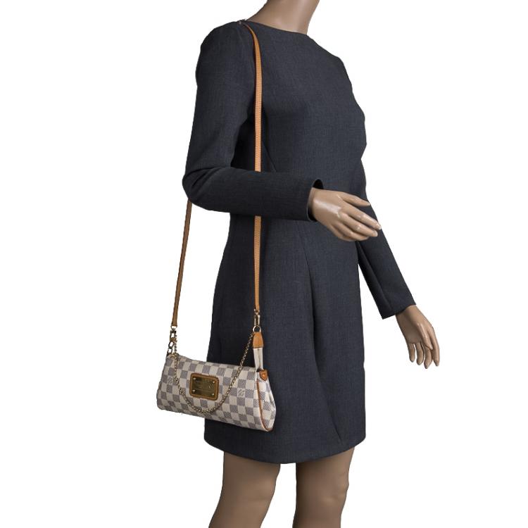 Louis Vuitton Damier Azur Eva Pochette Crossbody Bag