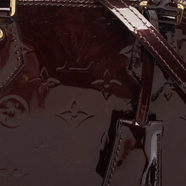 Pre Owned Louis Vuitton Amarante Monogram Vernis Alma BB Bag
