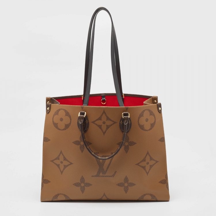 Pre Owned Louis Vuitton Monogram Reverse Giant Canvas OnTheGo GM Bag