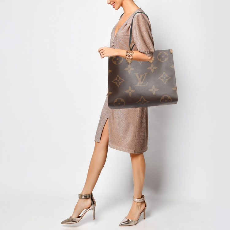 Pre Owned Louis Vuitton Monogram Reverse Giant Canvas OnTheGo GM Bag
