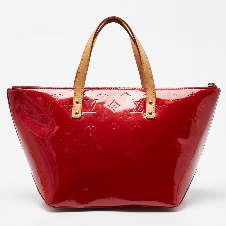 Pre Owned Louis Vuitton Pomme D’amour Monogram Vernis Bellevue PM Bag
