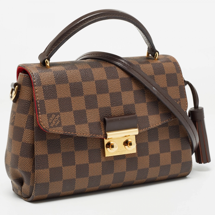 Pre Owned Louis Vuitton Damier Ebene Canvas Croisette Bag