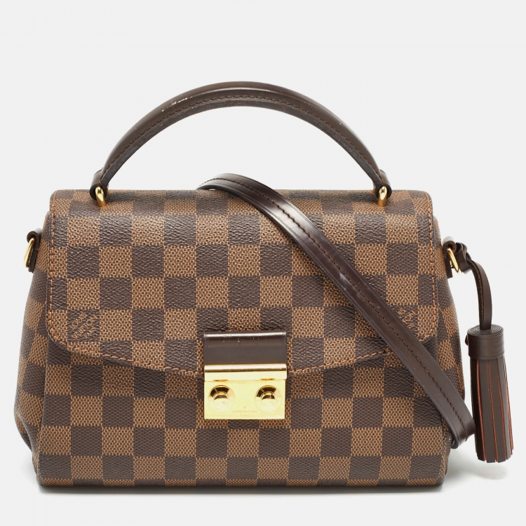 Pre Owned Louis Vuitton Damier Ebene Canvas Croisette Bag