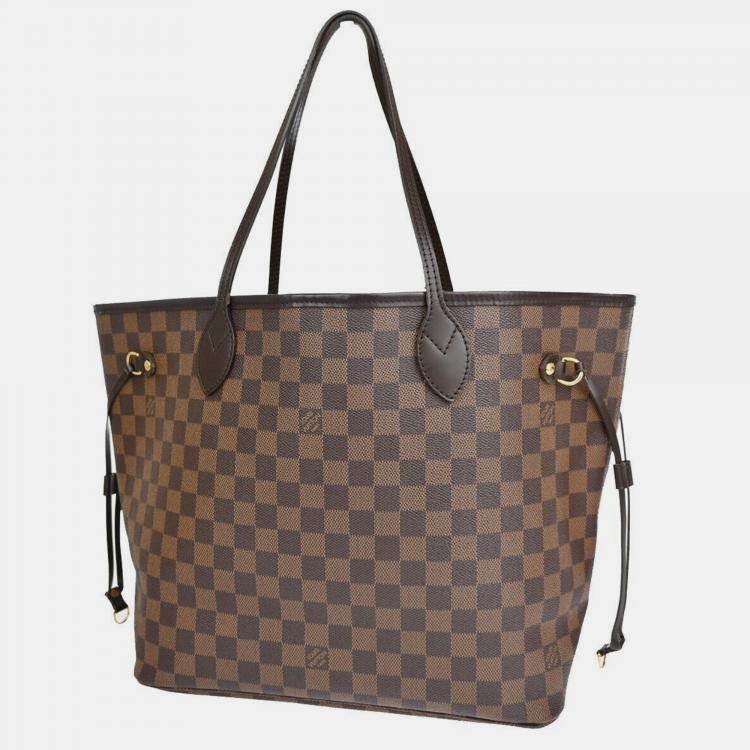 Louis Vuitton Brown Damier Ebene Canvas Neverfull MM Tote Bag Louis ...