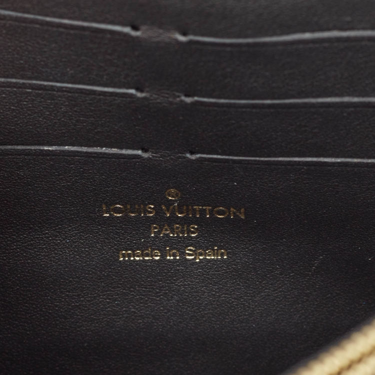 Pre Owned Louis Vuitton Black Damier Ebene Canvas Vavin Chain Wallet 