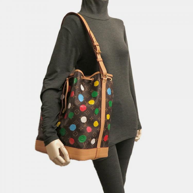 Pre Owned Louis Vuitton x Yayoi Kusama Monogram Painted Dots Noe Bucket Bag