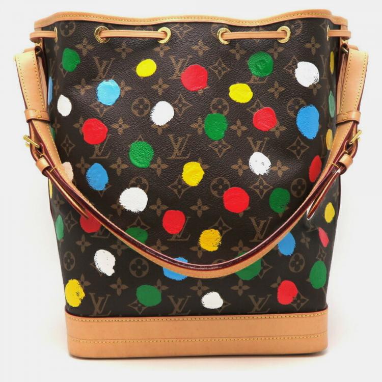 Pre Owned Louis Vuitton x Yayoi Kusama Monogram Painted Dots Noe Bucket Bag