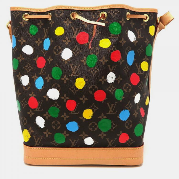 Pre Owned Louis Vuitton x Yayoi Kusama Monogram Painted Dots Noe Bucket Bag