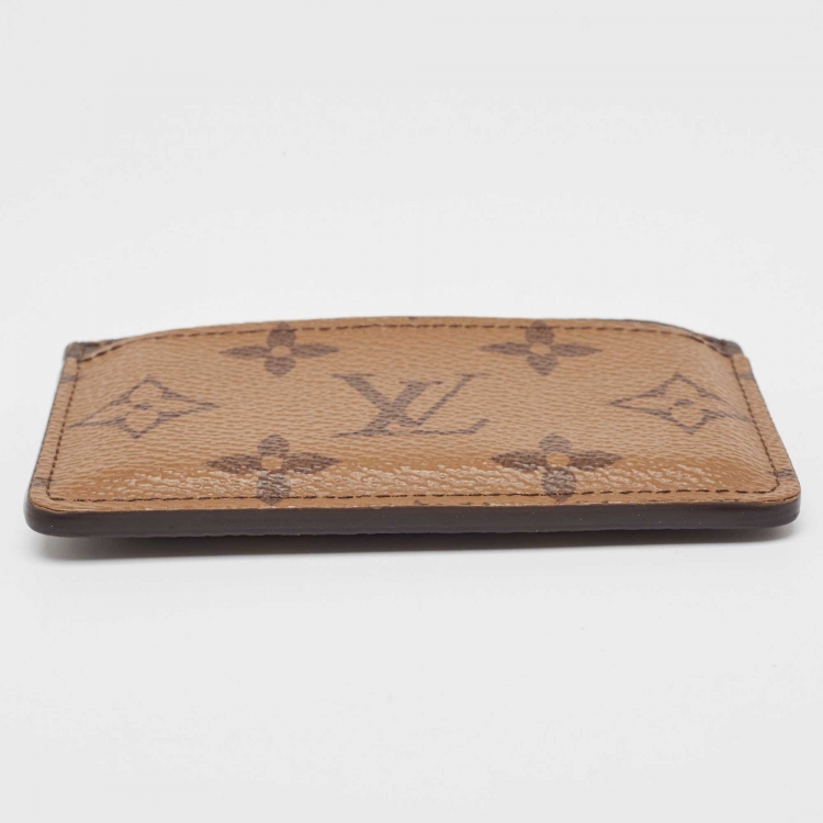Pre Owned Louis Vuitton Monogram Reverse Canvas Card Holder