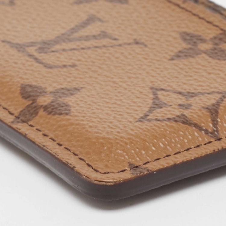Pre Owned Louis Vuitton Monogram Reverse Canvas Card Holder