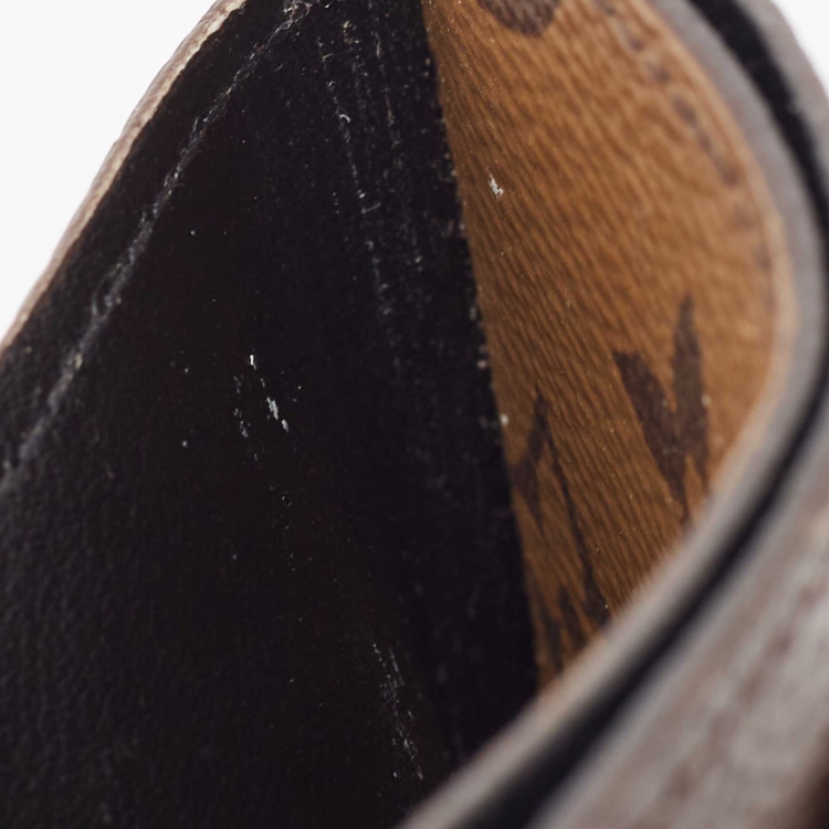 Pre Owned Louis Vuitton Monogram Reverse Canvas Card Holder