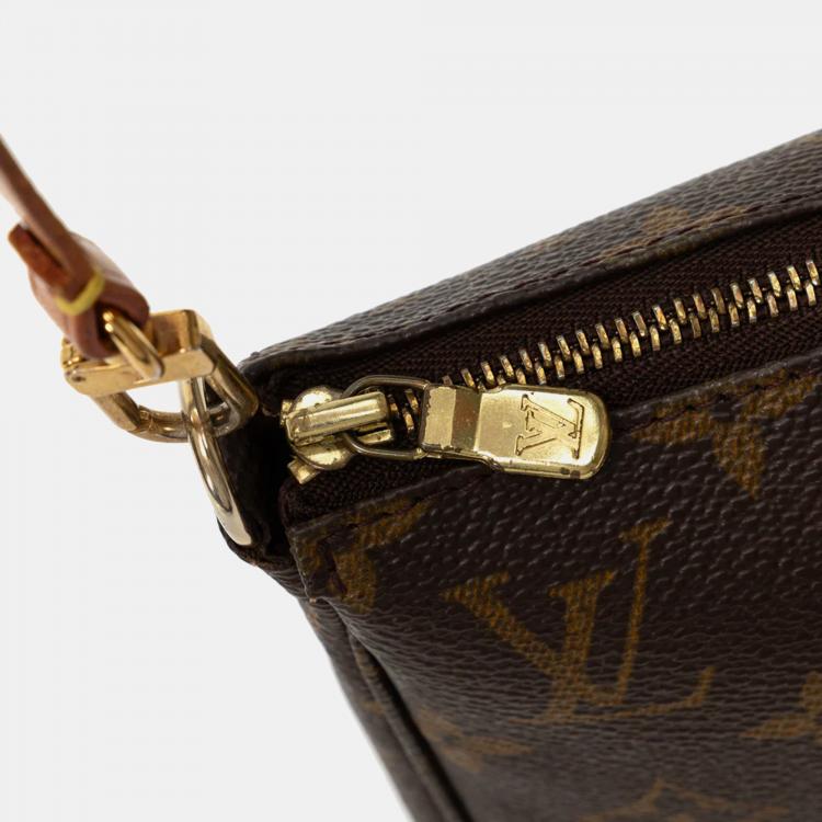 Pre Owned Louis Vuitton Brown Monogram Pochette Accessoires Handbag