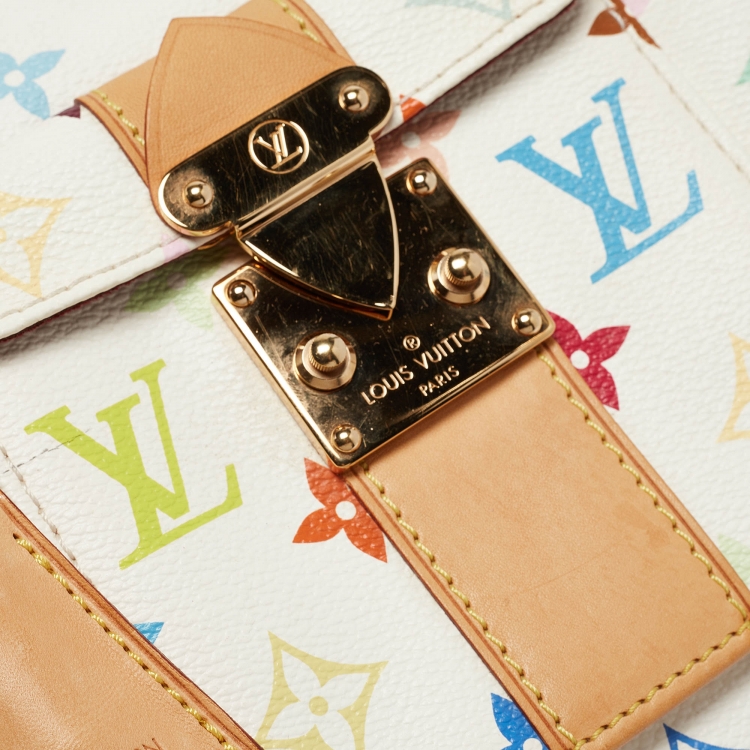 Pre Owned Louis Vuitton White Monogram Multicolore Canvas Speedy 30 Bag