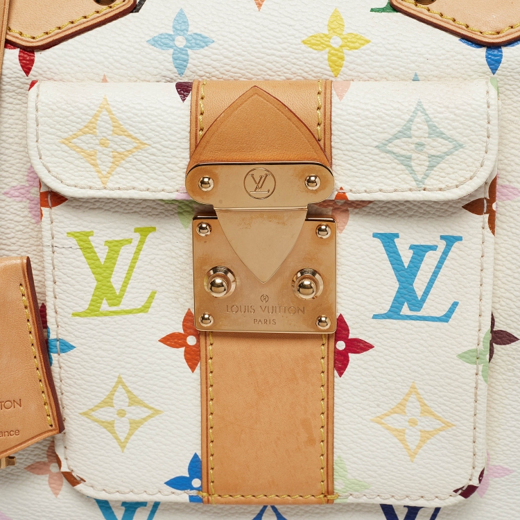 Pre Owned Louis Vuitton White Monogram Multicolore Canvas Speedy 30 Bag