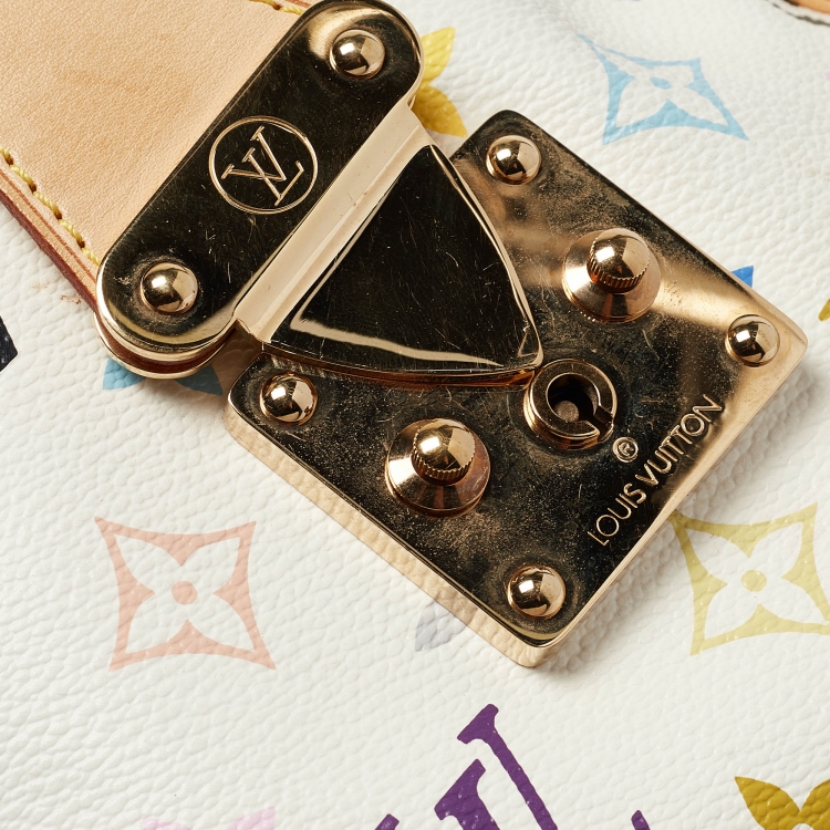 Pre Owned Louis Vuitton White Monogram Multicolore Canvas Speedy 30 Bag