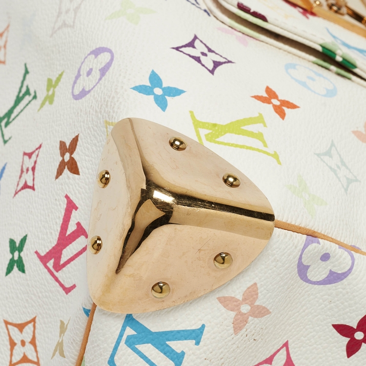 Pre Owned Louis Vuitton White Monogram Multicolore Canvas Speedy 30 Bag