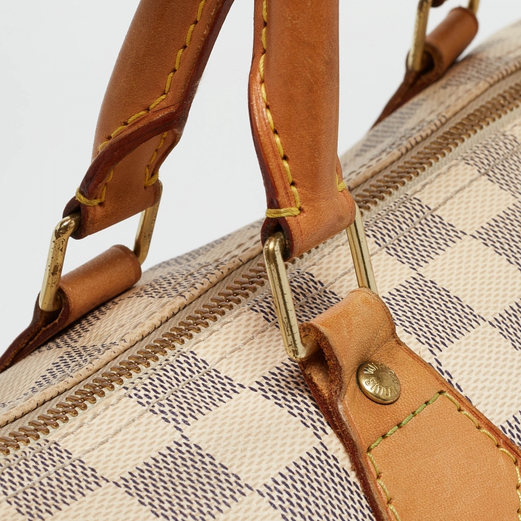 Pre Owned Louis Vuitton Damier Azur Canvas Speedy 30 Bag