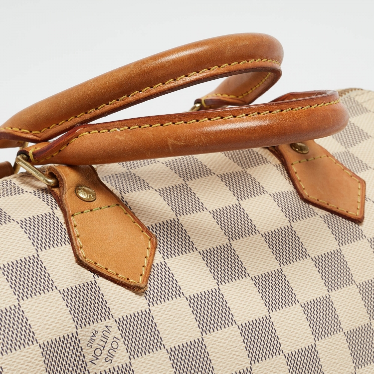Pre Owned Louis Vuitton Damier Azur Canvas Speedy 30 Bag