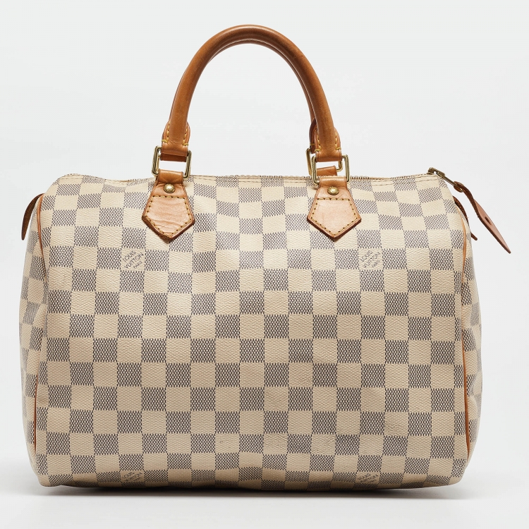 Pre Owned Louis Vuitton Damier Azur Canvas Speedy 30 Bag