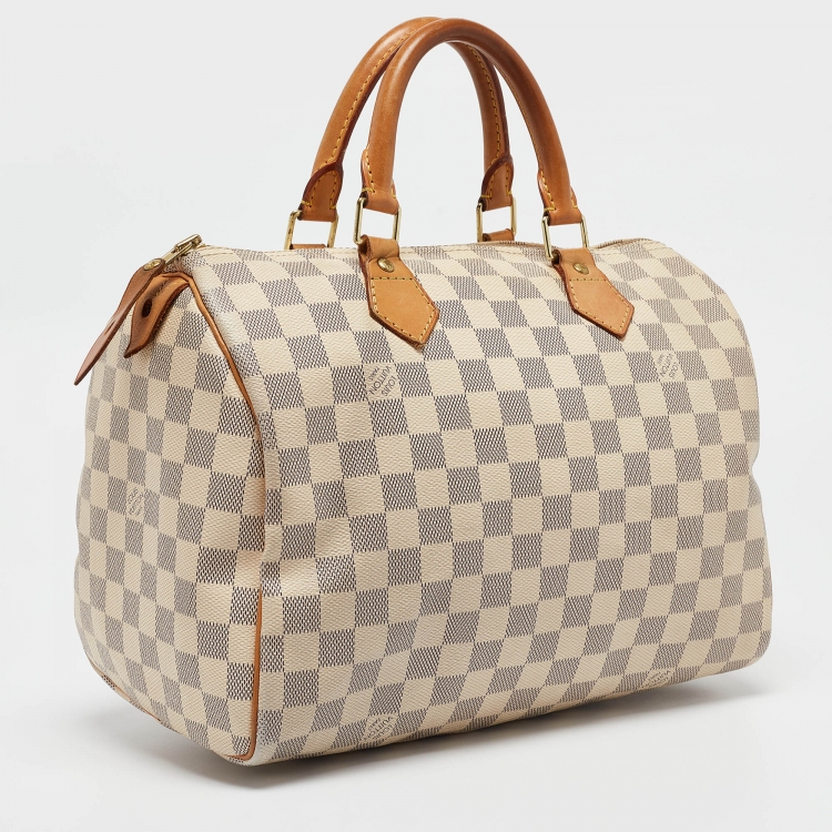 Pre Owned Louis Vuitton Damier Azur Canvas Speedy 30 Bag