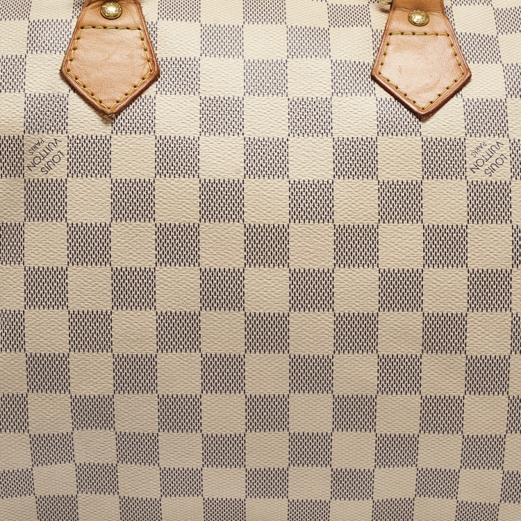 Pre Owned Louis Vuitton Damier Azur Canvas Speedy 30 Bag