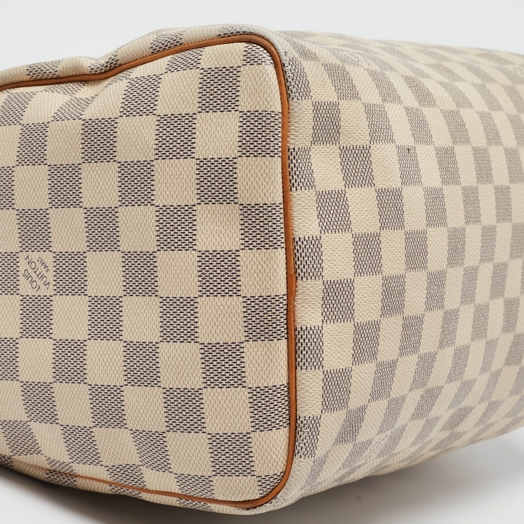 Pre Owned Louis Vuitton Damier Azur Canvas Speedy 30 Bag
