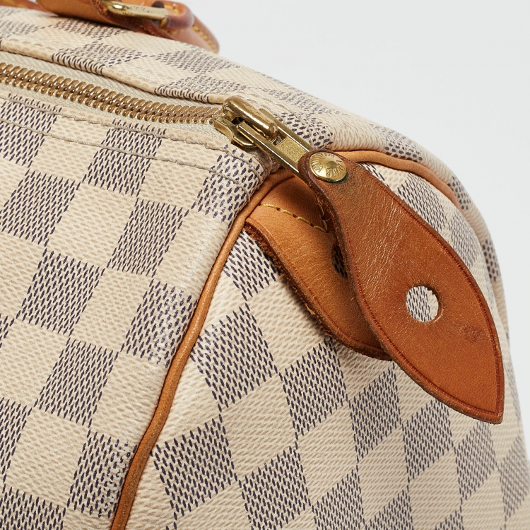 Pre Owned Louis Vuitton Damier Azur Canvas Speedy 30 Bag