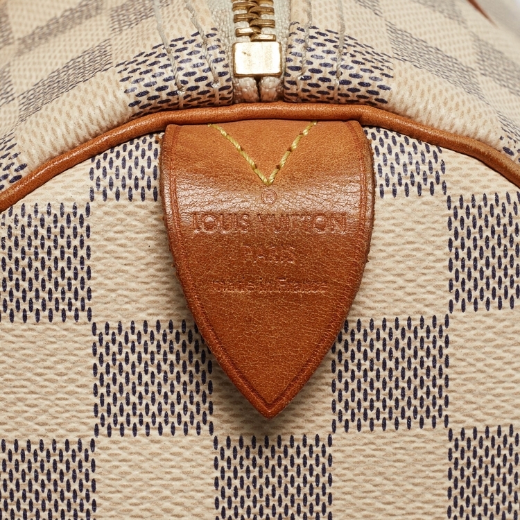Pre Owned Louis Vuitton Damier Azur Canvas Speedy 30 Bag