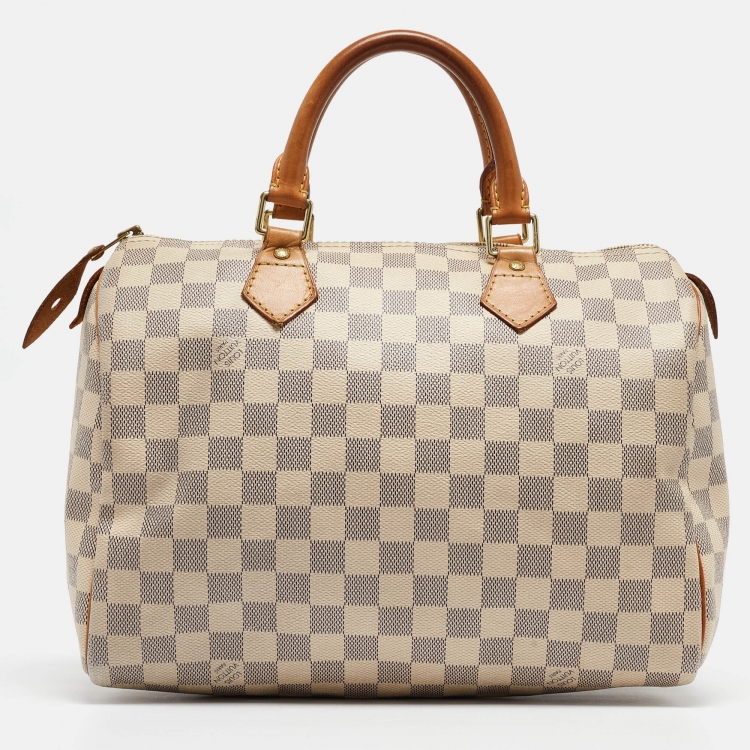 Pre Owned Louis Vuitton Damier Azur Canvas Speedy 30 Bag