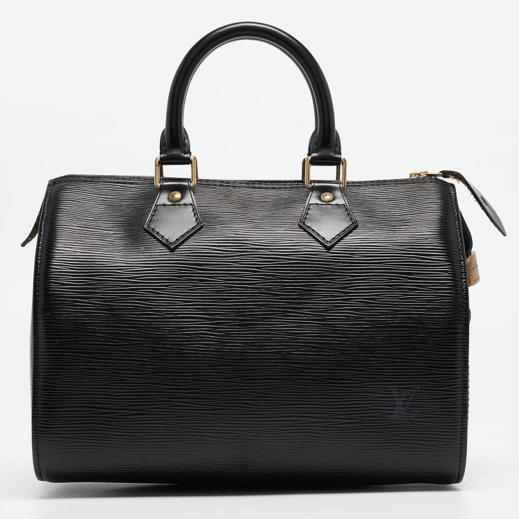 Pre Owned Louis Vuitton Black Epi Leather Speedy 25 Bag