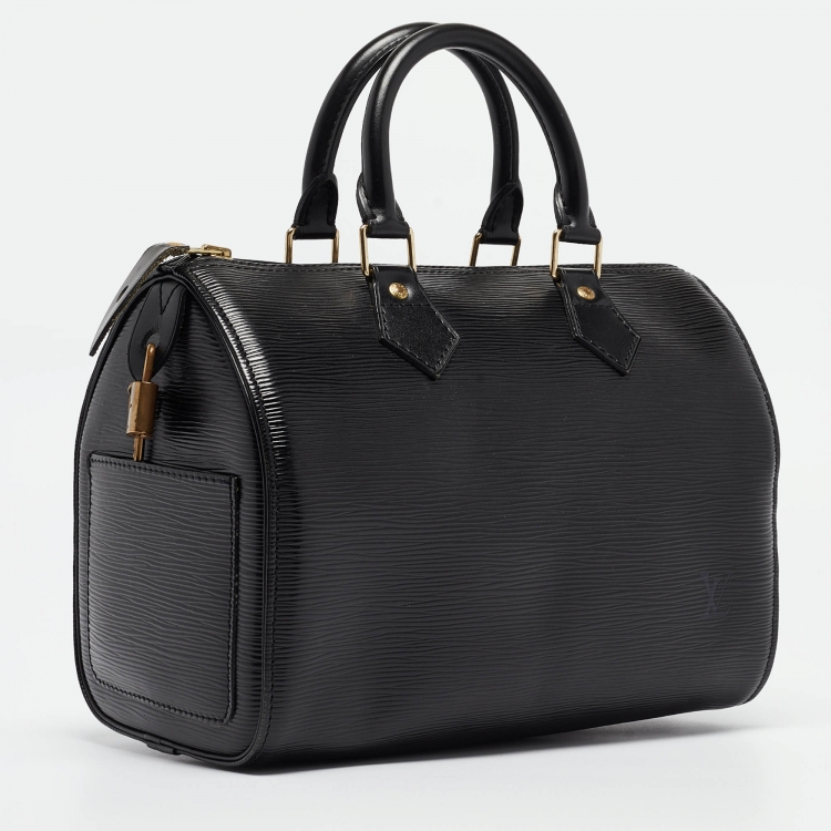 Pre Owned Louis Vuitton Black Epi Leather Speedy 25 Bag