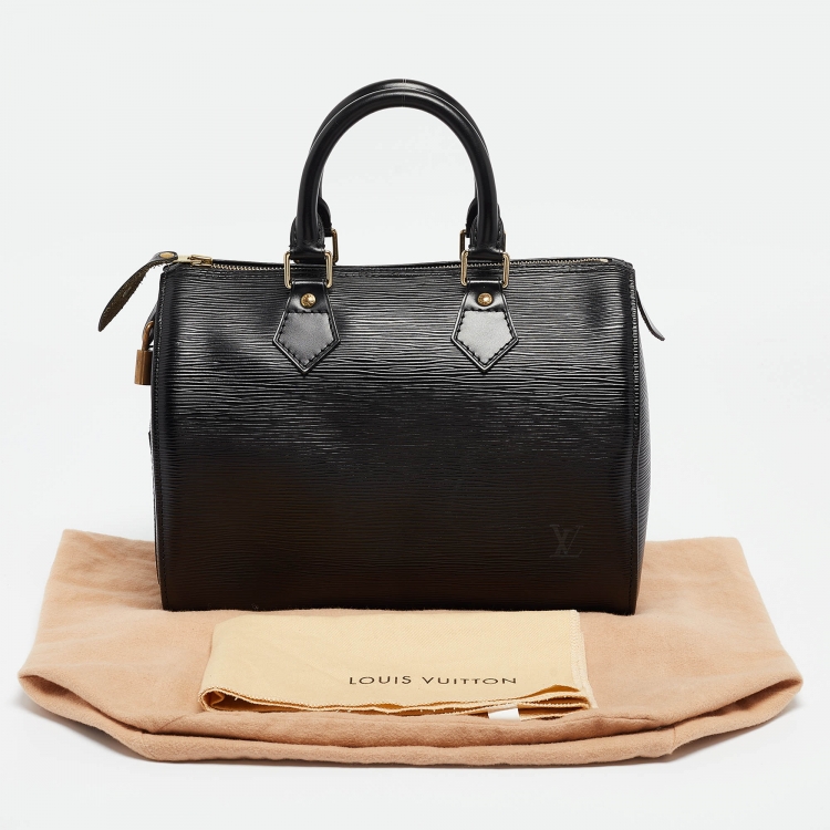 Pre Owned Louis Vuitton Black Epi Leather Speedy 25 Bag