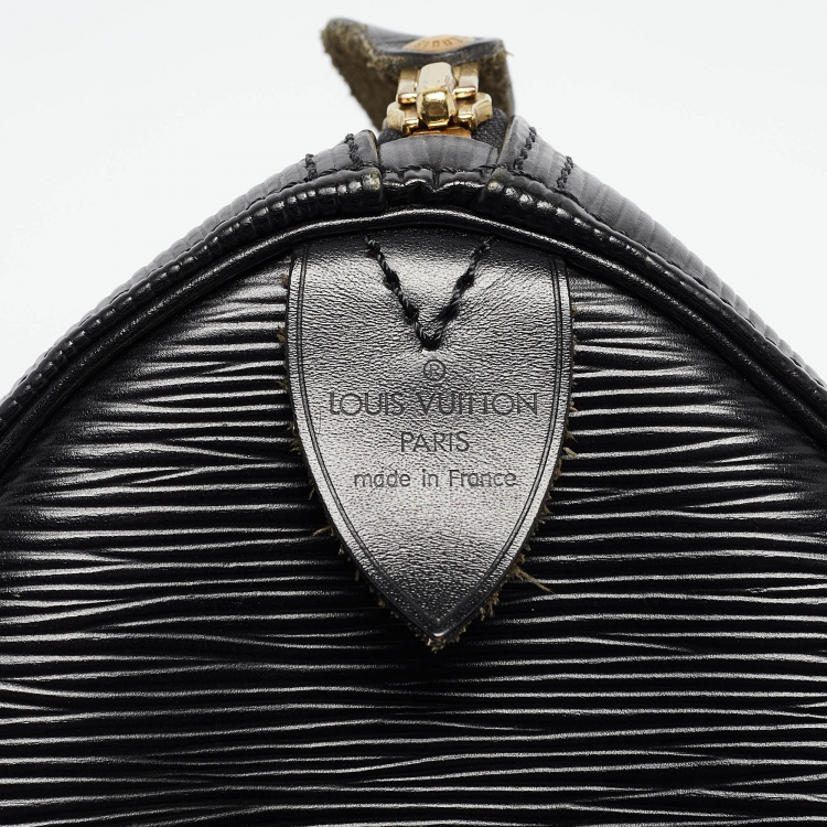 Pre Owned Louis Vuitton Black Epi Leather Speedy 25 Bag