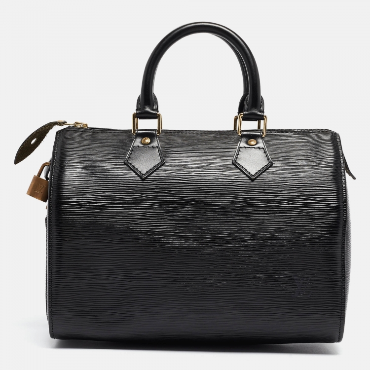 Pre Owned Louis Vuitton Black Epi Leather Speedy 25 Bag