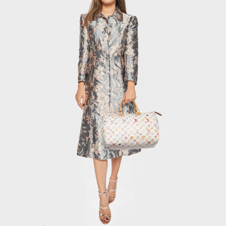 Pre Owned Louis Vuitton Monogram Canvas Watercolor Aquarelle Richard Prince Speedy 35 Bag