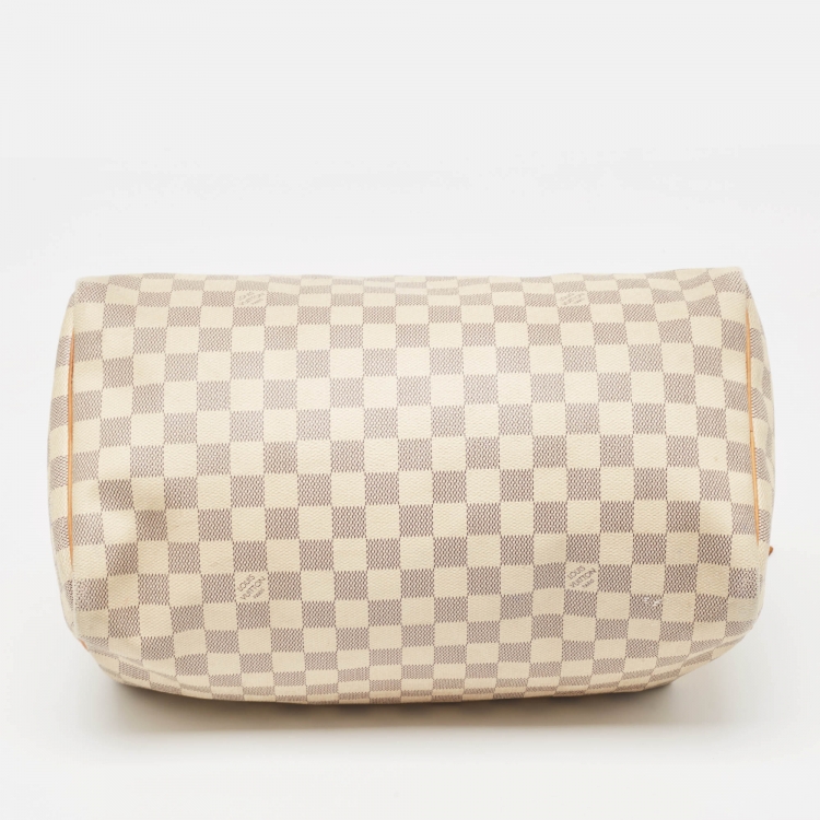 Pre Owned Louis Vuitton Damier Azur Canvas Speedy 35 Bag