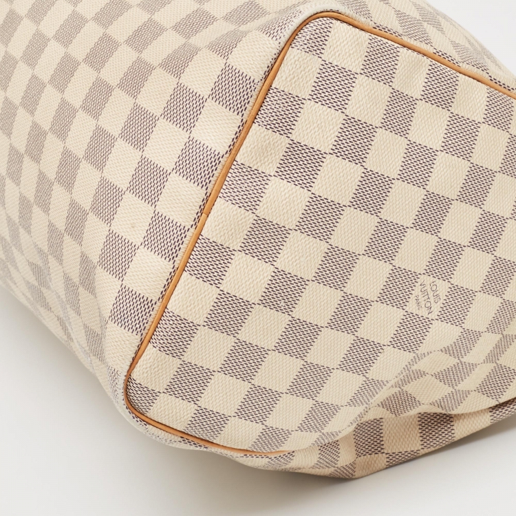 Pre Owned Louis Vuitton Damier Azur Canvas Speedy 35 Bag