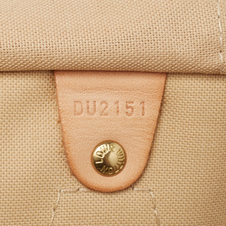 Pre Owned Louis Vuitton Damier Azur Canvas Speedy 35 Bag