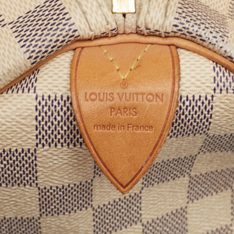 Pre Owned Louis Vuitton Damier Azur Canvas Speedy 35 Bag