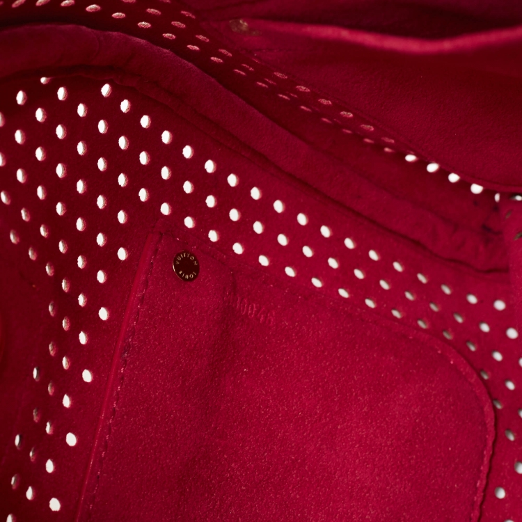 Pre Owned Louis Vuitton Fuchsia Monogram Perforated Canvas Speedy 30 Bag