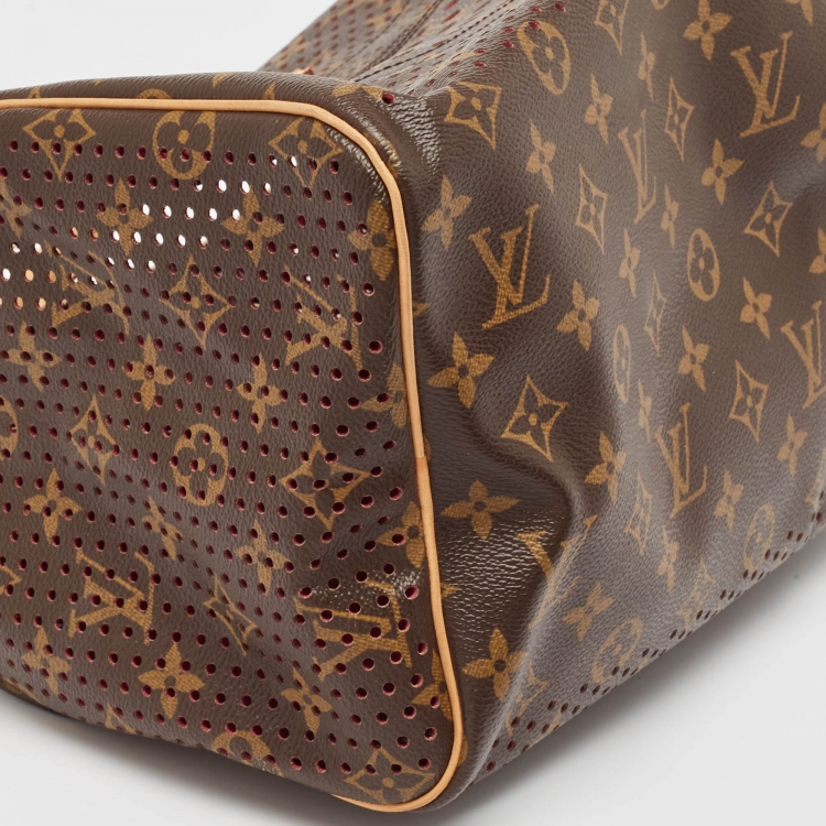 Pre Owned Louis Vuitton Fuchsia Monogram Perforated Canvas Speedy 30 Bag